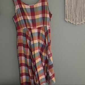L.L. Bean Multicolor Plaid Dress